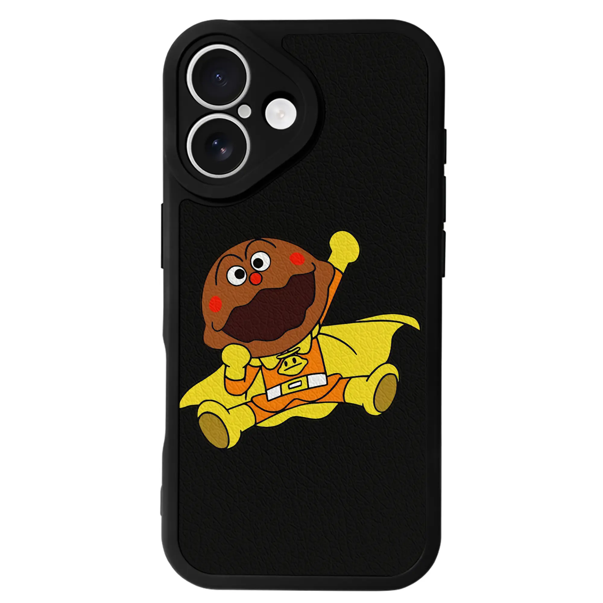 アンパンマン グッズ,カレーパンマン - IPhone 16シリーズ対応 ・ シリコンスマホケース ・ レザー調 ・ 高精度フィット ・ 耐衝撃 ・ ワイヤレス充電対応 ・ 精密カット